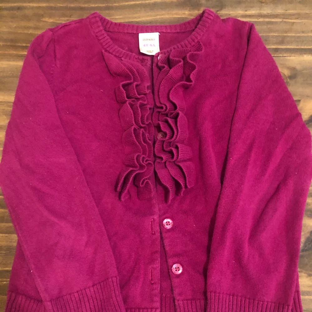 Girls 4t Old Navy Sweater with ruffles
